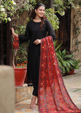 Faiz By Schick Embroidered Lawn Unstitched 3 Piece Suit - SDH24FL 01