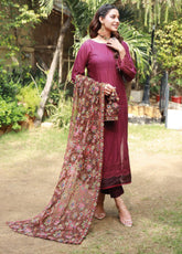 Faiz By Schick Embroidered Lawn Unstitched 3 Piece Suit - SDH24FL 02