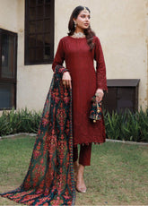Faiz By Schick Embroidered Lawn Unstitched 3 Piece Suit - SDH24FL 04