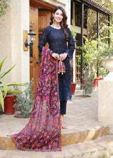 Faiz By Schick Embroidered Lawn Unstitched 3 Piece Suit - SDH24FL 05