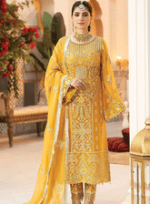 Falesia Laroza By Imrozia Embroidered Chiffon Unstitched 3 Piece Suit - IM23FL L-266 SOLARIS