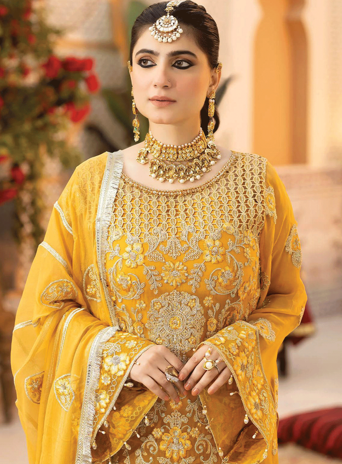 Falesia Laroza By Imrozia Embroidered Chiffon Unstitched 3 Piece Suit - IM23FL L-266 SOLARIS Falesia Laroza By Imrozia Embroidered Chiffon Unstitched 3 Piece Suit - IM23FL L-266 SOLARIS