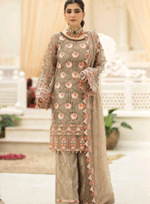 Falesia Laroza By Imrozia Embroidered Organza Unstitched 3 Piece Suit - IM23FL L-265 AUBADE