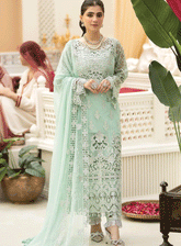 Falesia Laroza By Imrozia Embroidered Organza Unstitched 3 Piece Suit - IM23FL L-268 AMBER VIVACITY