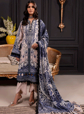 Firdous Printed Linen Unstitched 3 Piece Suit - 20394A