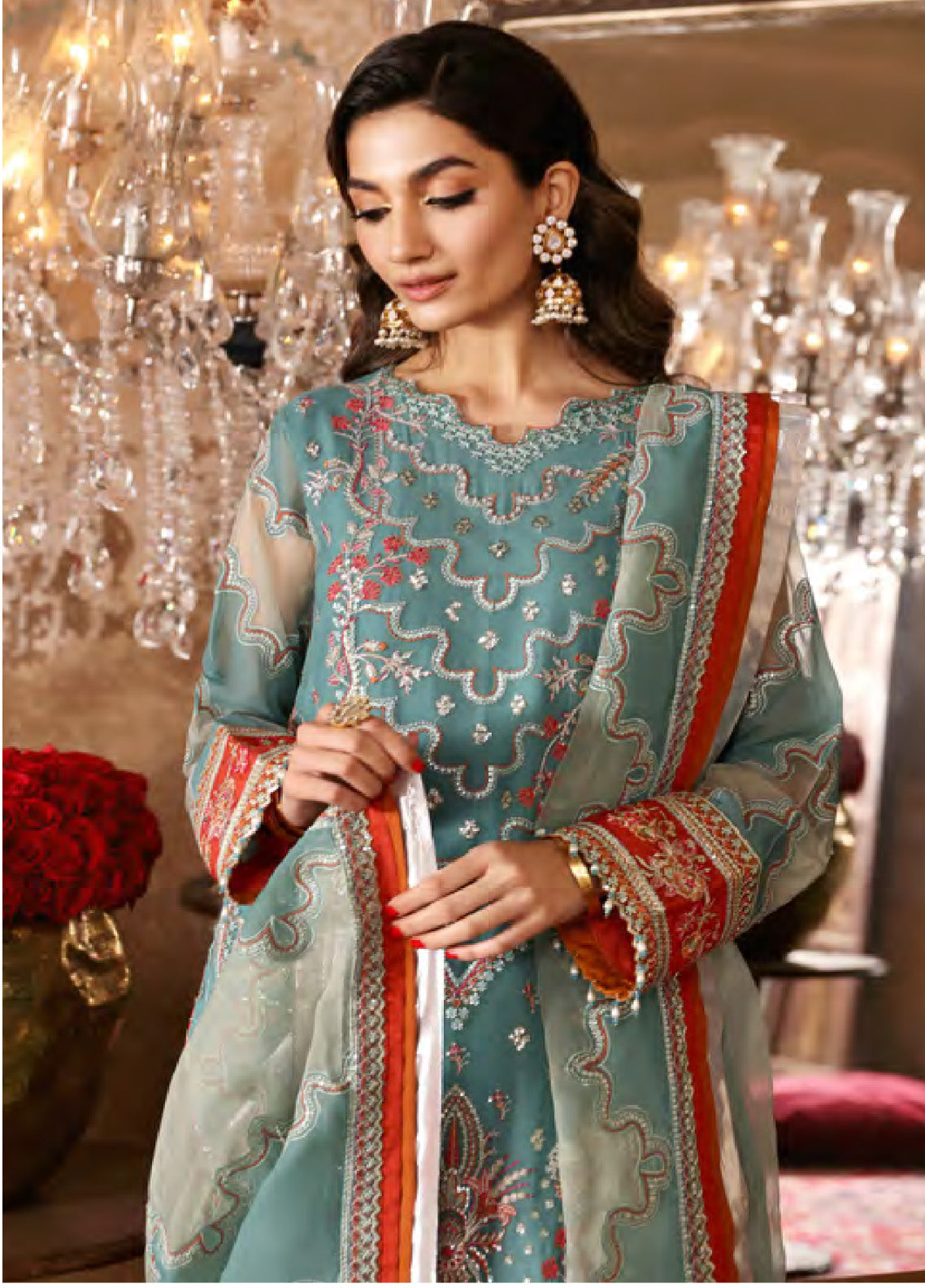 Ghazal By Emaan Adeel Luxury Embroidered Formal Chiffon 3 Piece Unstitched Suit - EA24G GH06 Ghazal By Emaan Adeel Luxury Embroidered Formal Chiffon 3 Piece Unstitched Suit - EA24G GH06