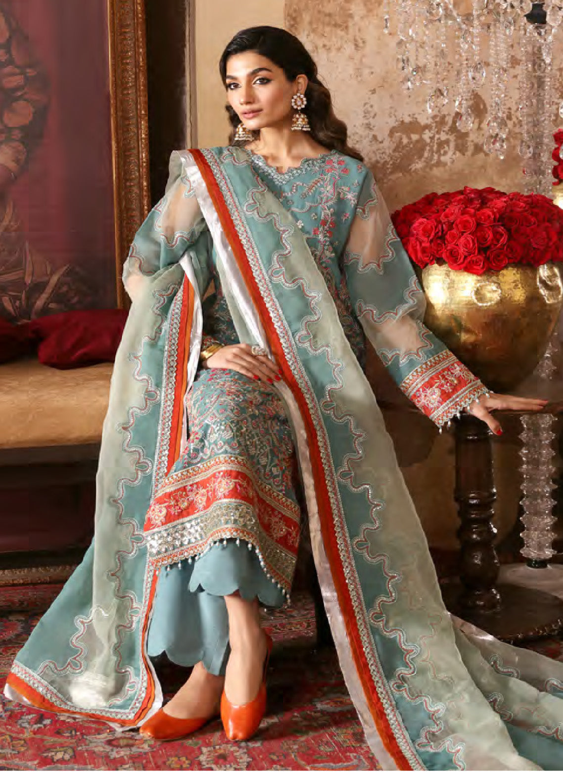 Ghazal By Emaan Adeel Luxury Embroidered Formal Chiffon 3 Piece Unstitched Suit - EA24G GH06 Ghazal By Emaan Adeel Luxury Embroidered Formal Chiffon 3 Piece Unstitched Suit - EA24G GH06
