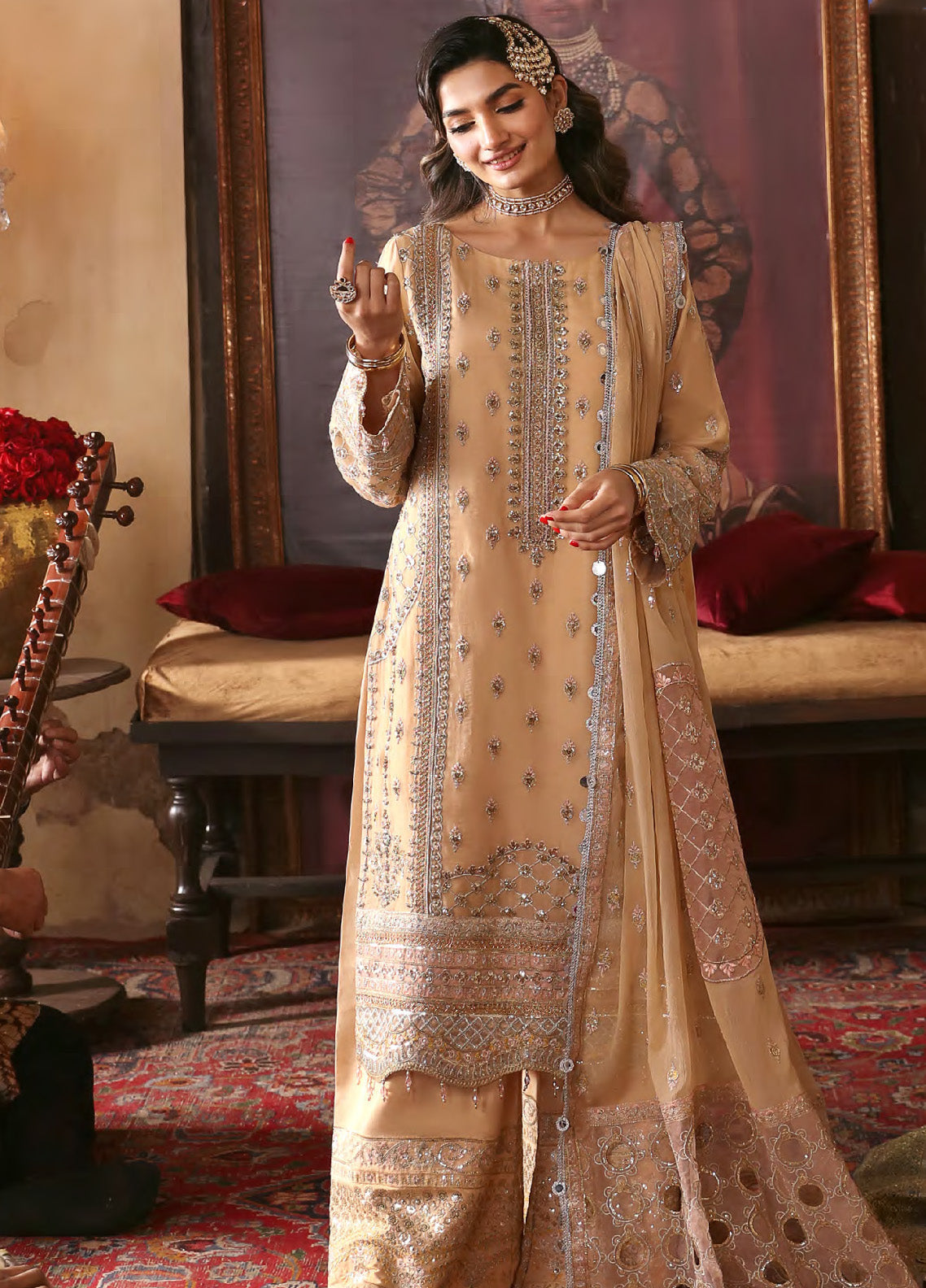 Ghazal By Emaan Adeel Luxury Embroidered Formal Chiffon 3 Piece Unstitched Suit - EA24G GH09 Ghazal By Emaan Adeel Luxury Embroidered Formal Chiffon 3 Piece Unstitched Suit - EA24G GH09