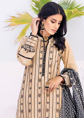 Gul Ahmed Embroidered Lawn Unstitched 3 Piece Suit - GA24EL B-42003