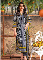 Gul Ahmed Embroidered Lawn Unstitched 3 Piece Suit - GA24EL CL-42089