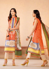 Gul Ahmed Embroidered Lawn Unstitched 3 Piece Suit - GA24EL CL-42092