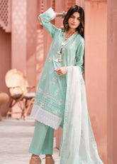 Gul Ahmed Embroidered Lawn Unstitched 3 Piece Suit - GA24EL SP-42018