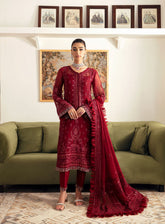 Gulaal Embroidered Chiffon Unstitched 4 Piece Suit - 02
