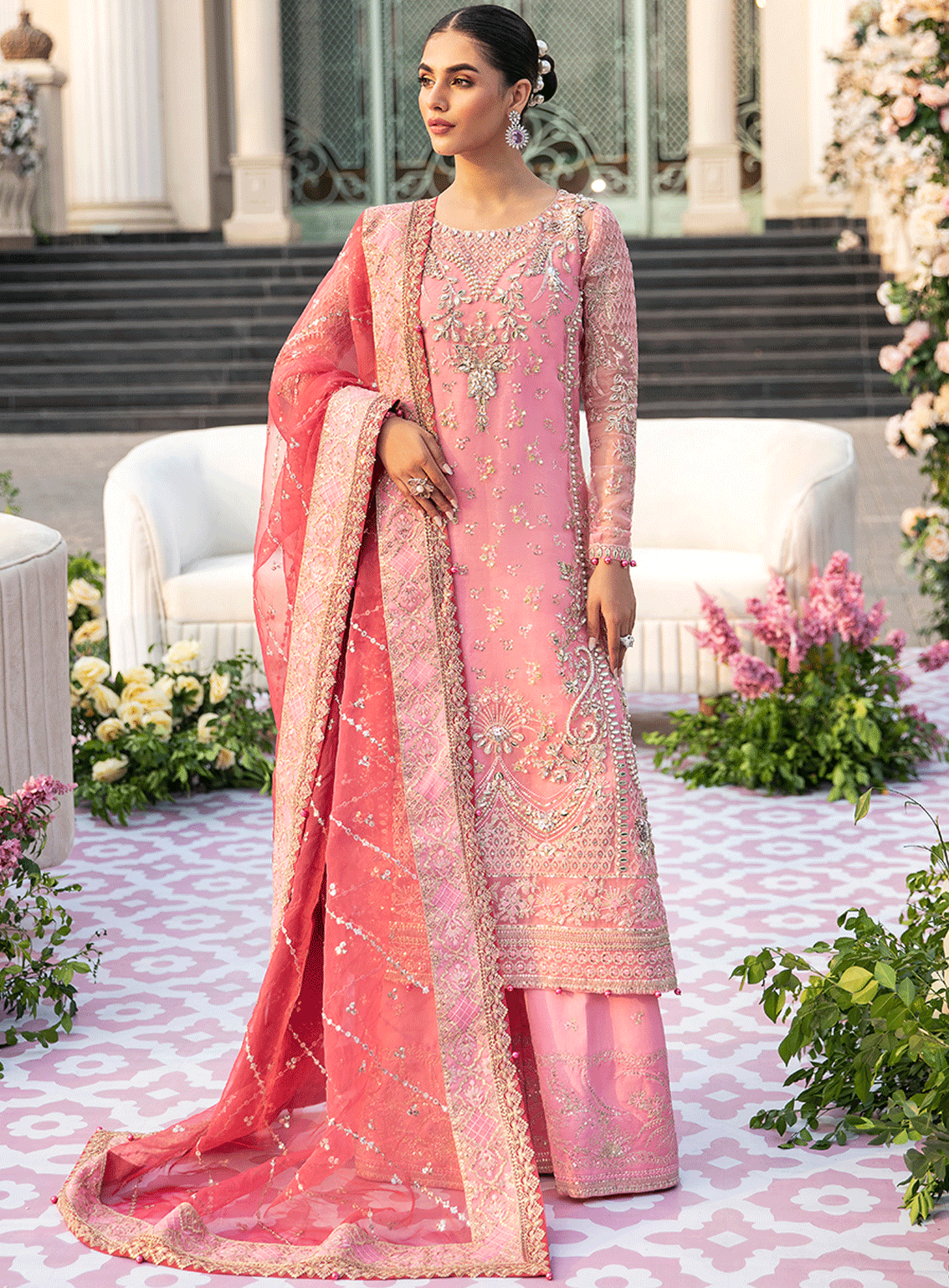 Gulaal Embroidered Organza Unstitched 4 Piece Suit - GL23W GL-WU-23V1-05 AAFIYA Gulaal Embroidered Organza Unstitched 4 Piece Suit - GL23W GL-WU-23V1-05 AAFIYA