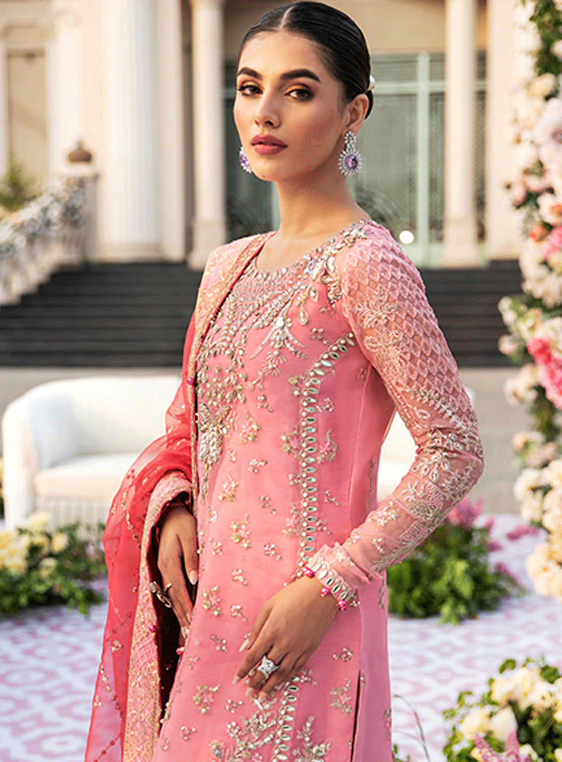 Gulaal Embroidered Organza Unstitched 4 Piece Suit - GL23W GL-WU-23V1-05 AAFIYA Gulaal Embroidered Organza Unstitched 4 Piece Suit - GL23W GL-WU-23V1-05 AAFIYA