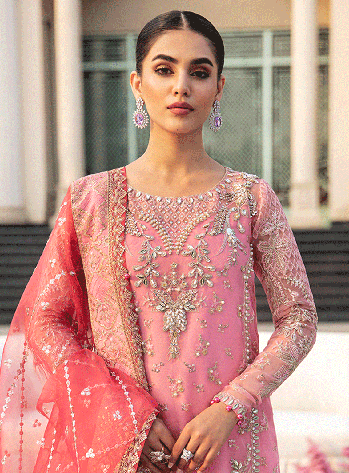 Gulaal Embroidered Organza Unstitched 4 Piece Suit - GL23W GL-WU-23V1-05 AAFIYA Gulaal Embroidered Organza Unstitched 4 Piece Suit - GL23W GL-WU-23V1-05 AAFIYA