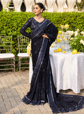Gulaal Embroidered Viscose Unstitched Saree - GL23W GL-WU-23V1-07 LEENA