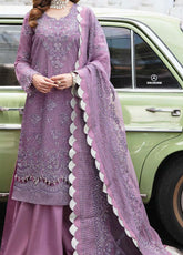 D#34 Salitex Retro Luxury Emb Chiffon Collection 1022 Light Purple