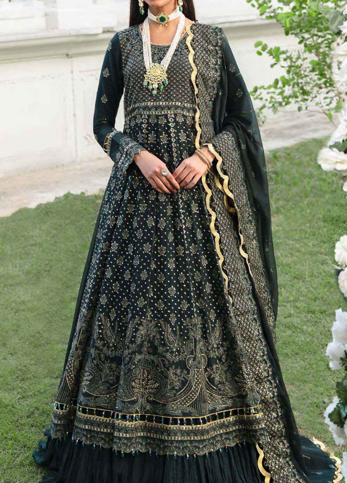 D#36 Salitex Retro Luxury Emb Chiffon Collection 1022 Green D#36 Salitex Retro Luxury Emb Chiffon Collection 1022 Green