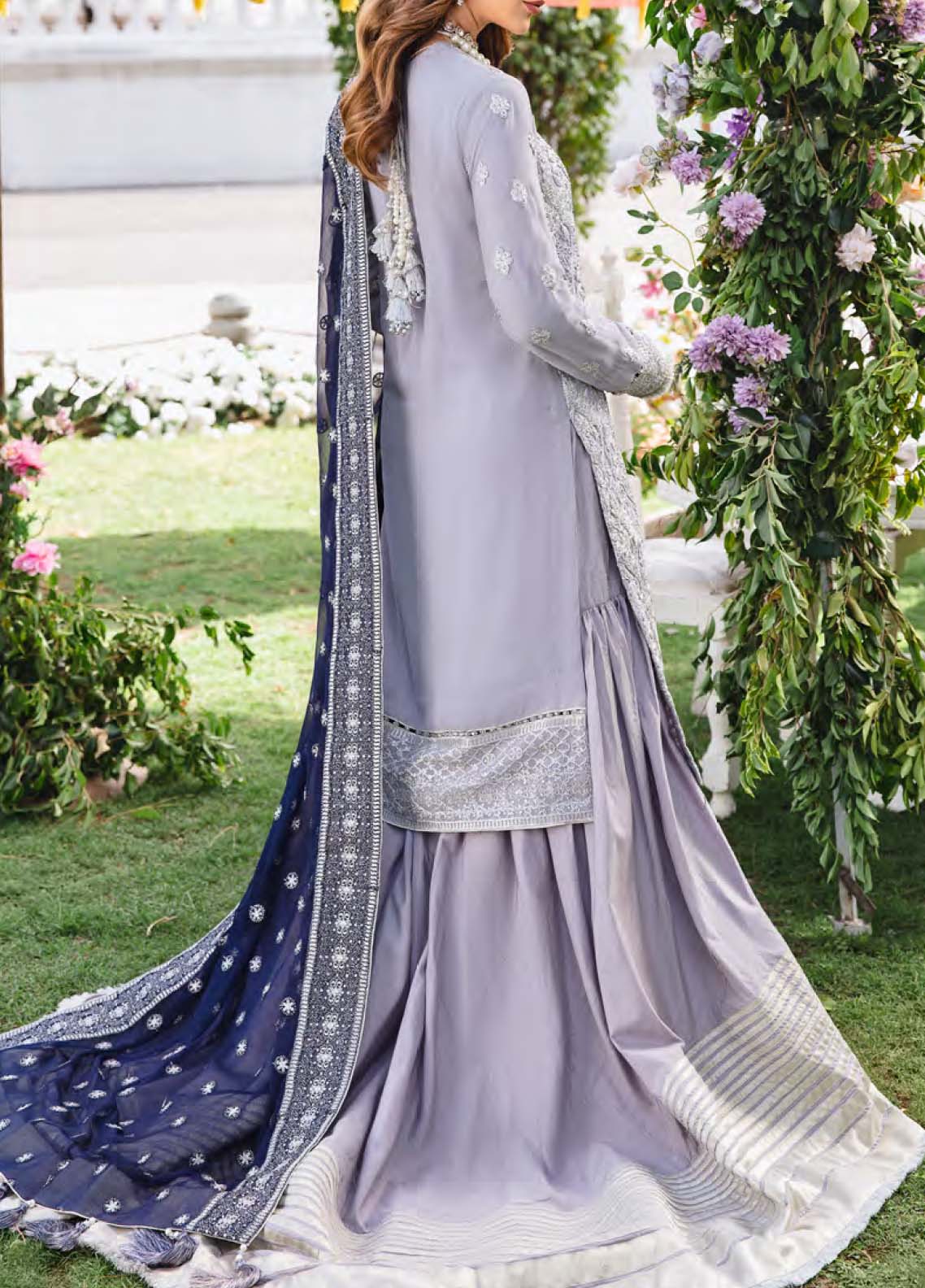 D#37 Salitex Retro Luxury Emb Chiffon Collection 1022 Dove D#37 Salitex Retro Luxury Emb Chiffon Collection 1022 Dove