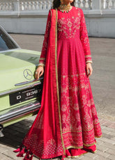 D#40 Salitex Retro Luxury Emb Chiffon Collection 1022 Strawberry