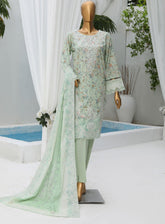 HZ Premium Intermix Embroidered Lawn Unstitched 3 Piece Suit - 141