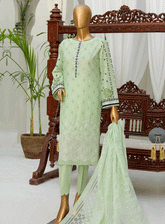 HZ Textile Embroidered Cotton Lawn Unstitched 3 Piece Suit - HZ23BD 18544