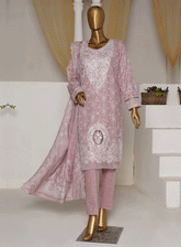 HZ Textile Embroidered Khaddar Unstitched 3 Piece Suit - HZ23PK 10