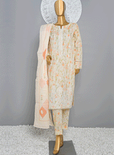 HZ Textile Embroidered Khaddar Unstitched 3 Piece Suit - HZ23PRK 20969
