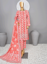 HZ Textile Embroidered Khaddar Unstitched 3 Piece Suit - HZ23PRK 20973