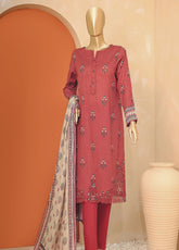 HZ Textile Embroidered Lawn Unstitched 3 Piece Suit - HZ24MD MED-06