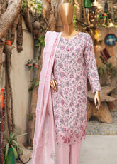 HZ Textile Embroidered Lawn Unstitched 3 Piece Suit - HZ24OP 74