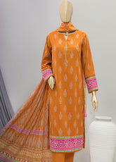HZ Textile Printed Cotton Unstitched 3 Piece Suit - HZ24PD PDC-28