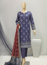 HZ Textile Printed Cotton Unstitched 3 Piece Suit - HZ24PD PDC-29