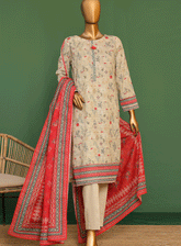 HZ Textile Printed Khaddar Stitch 3 Piece Suit - HZ23RTW PZK-05