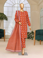 HZ Textile Printed Khaddar Unstitched 3 Piece Suit - HZ23KP 101A