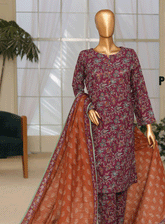 HZ Textile Printed Khaddar Unstitched 3 Piece Suit - HZ23KP 104B