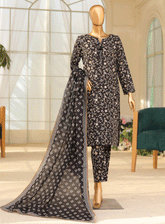 HZ Textile Printed Khaddar Unstitched 3 Piece Suit - HZ23KP 105A