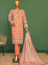 HZ Textile Printed Khaddar Unstitched 3 Piece Suit - HZ23KZP PKP-30