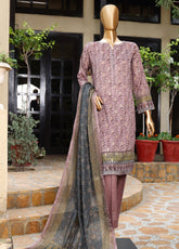 HZ Textile Printed Jacquard Unstitched 3 Piece Suit - HZ24JP 01