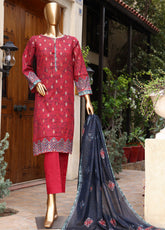 HZ Textile Printed Jacquard Unstitched 3 Piece Suit - HZ24JP 09
