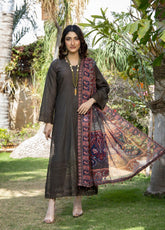Haya By Schick Embroidered Lawn Unstitched 3 Piece Suit - SDH24HL 01