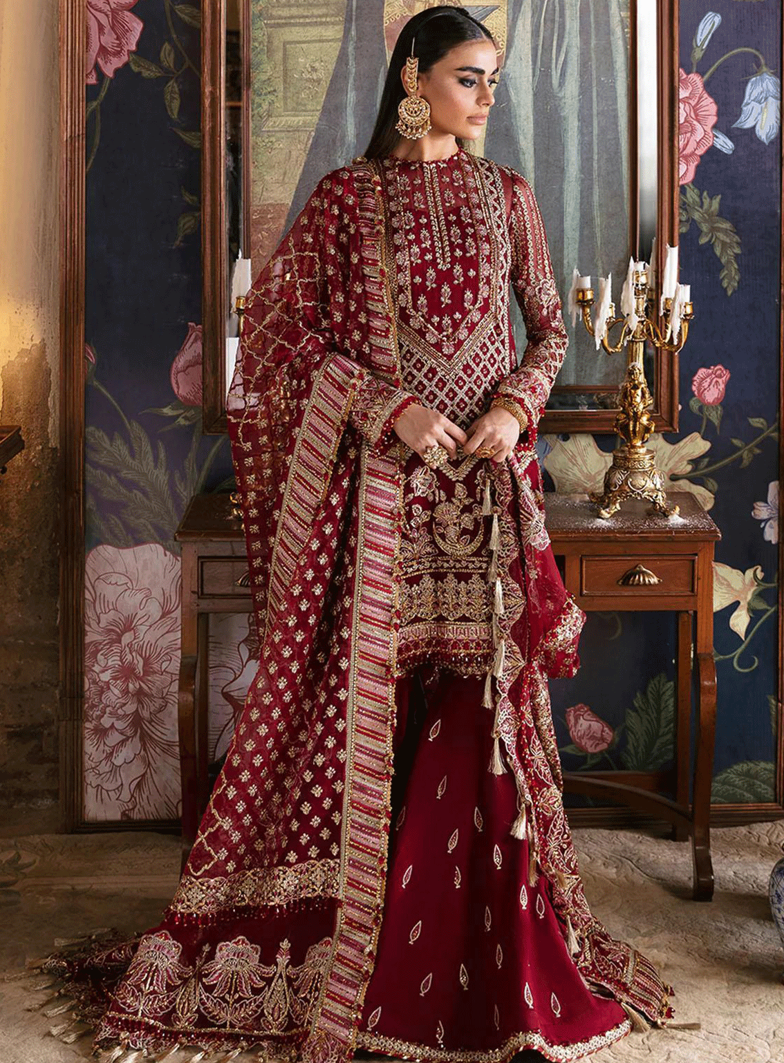 Hayat By Afrozeh Embroidered Chiffon Unstitched 3 Piece Suit - 4 DABEER Hayat By Afrozeh Embroidered Chiffon Unstitched 3 Piece Suit - 4 DABEER