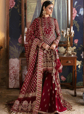 Hayat By Afrozeh Embroidered Chiffon Unstitched 3 Piece Suit - 4 DABEER