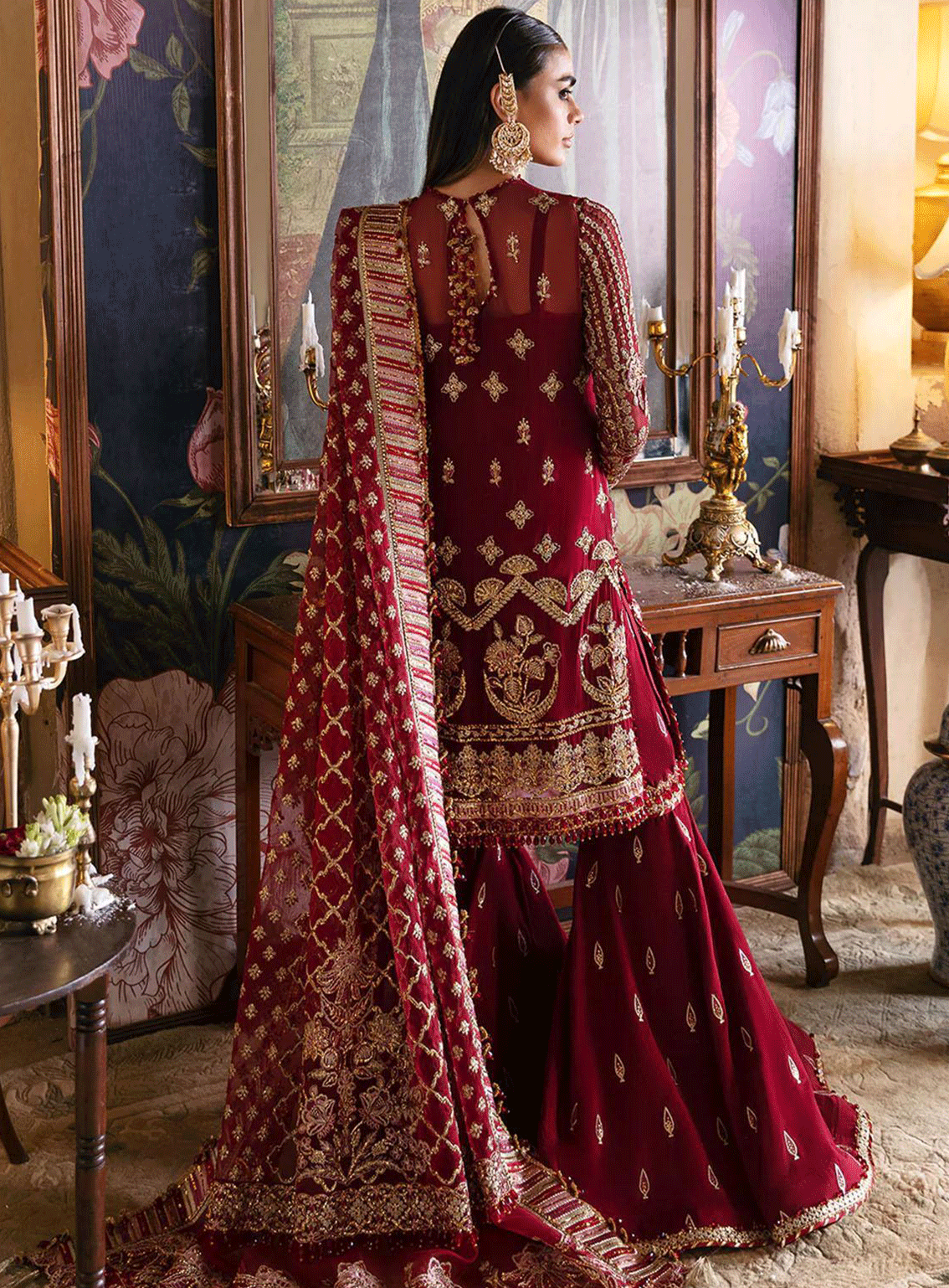 Hayat By Afrozeh Embroidered Chiffon Unstitched 3 Piece Suit - 4 DABEER Hayat By Afrozeh Embroidered Chiffon Unstitched 3 Piece Suit - 4 DABEER