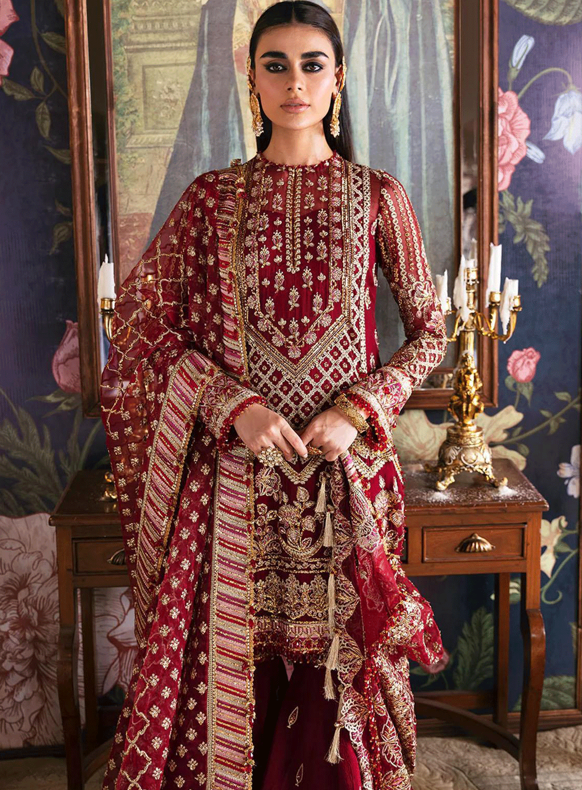 Hayat By Afrozeh Embroidered Chiffon Unstitched 3 Piece Suit - 4 DABEER Hayat By Afrozeh Embroidered Chiffon Unstitched 3 Piece Suit - 4 DABEER
