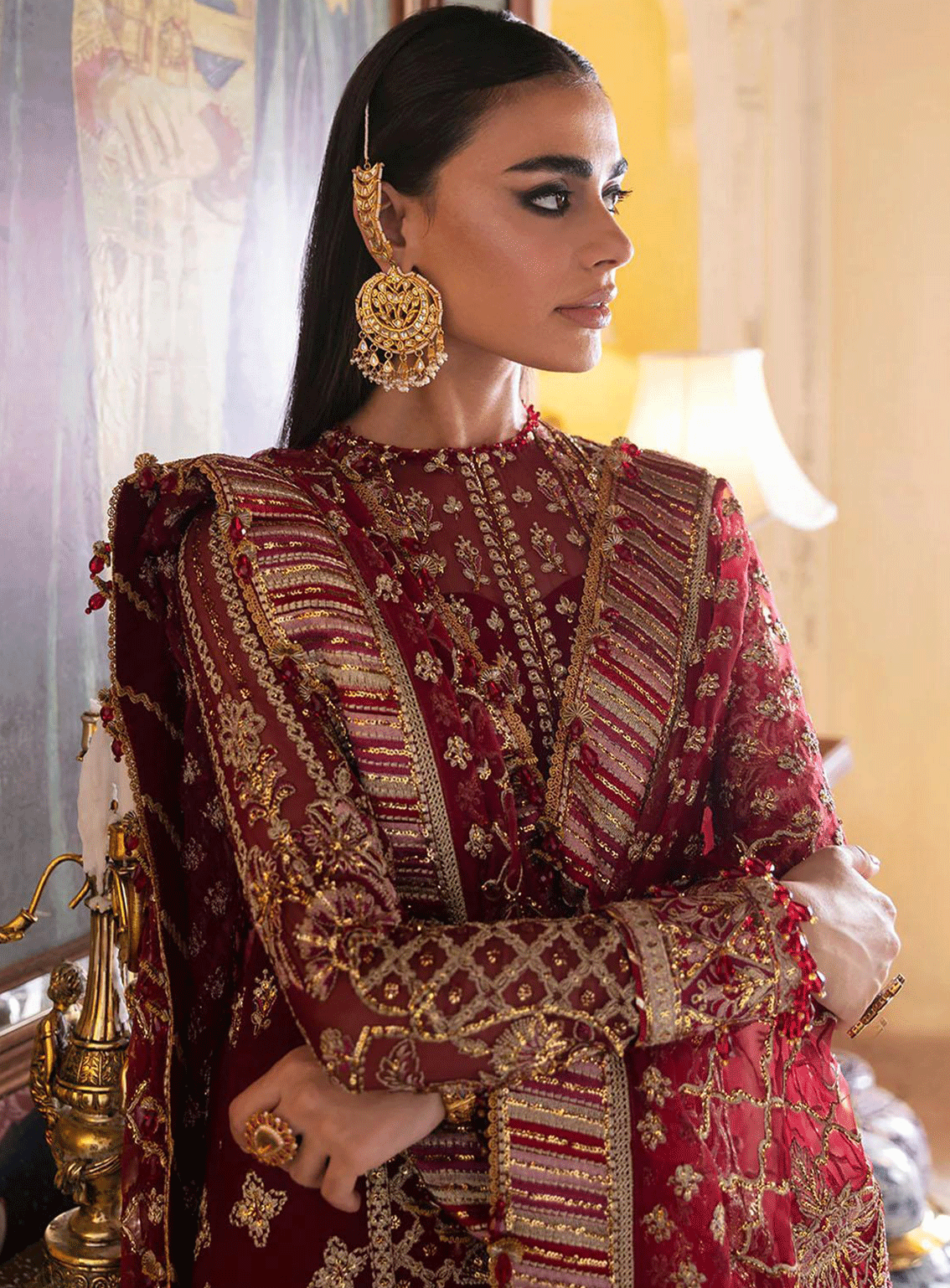 Hayat By Afrozeh Embroidered Chiffon Unstitched 3 Piece Suit - 4 DABEER Hayat By Afrozeh Embroidered Chiffon Unstitched 3 Piece Suit - 4 DABEER