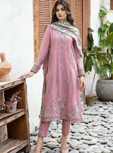 Iris By Jazmin Embroidered Slub Unstitched 3 Piece Suit - 03