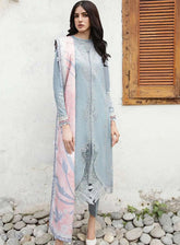 Iris By Jazmin Embroidered Slub Unstitched 3 Piece Suit - 05