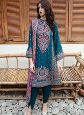 Iris By Jazmin Embroidered Slub Unstitched 3 Piece Suit - 06